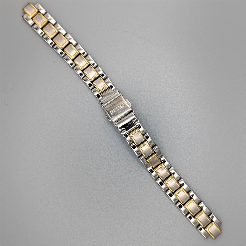 RELIC Stainless Steel Watch Band two tone 6mm 12mm Seiko 7N83-0131 gallery