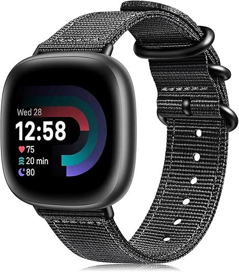 Bands Case For Fitbit Versa 4/3/2/1/Versa Lite/Fitbit Sense 2 Rugged Sport Band
