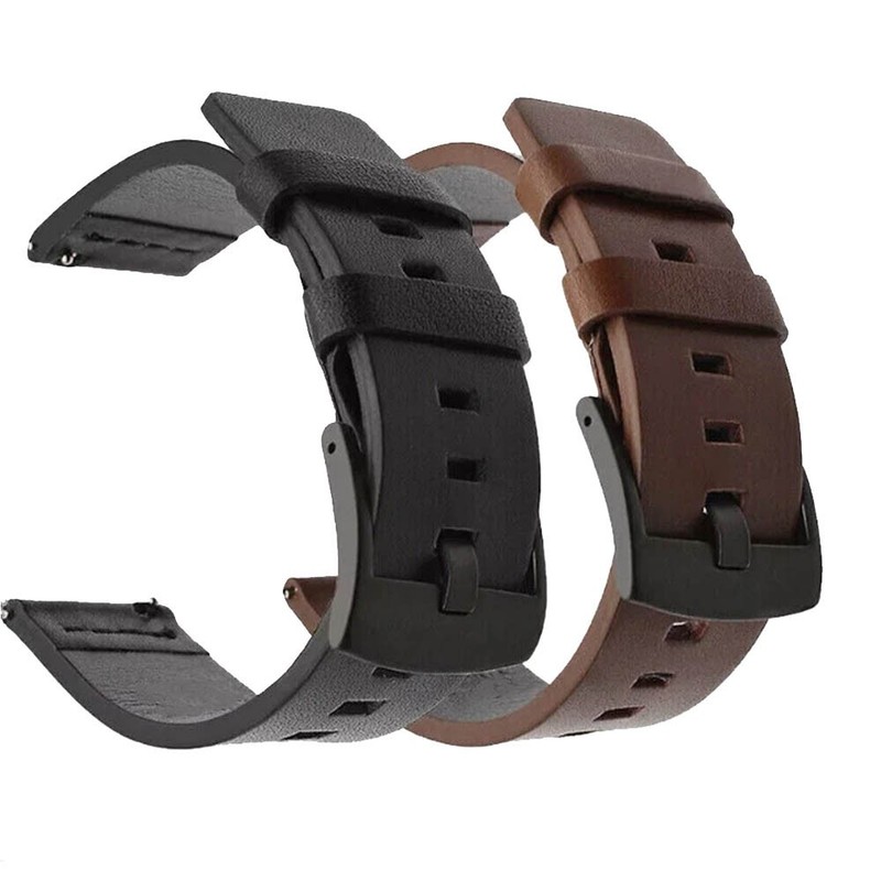 1-3Pc 18/20/22/24mm Brown/Black Microfiber Watch Band Wrist Straps Quick Release gallery