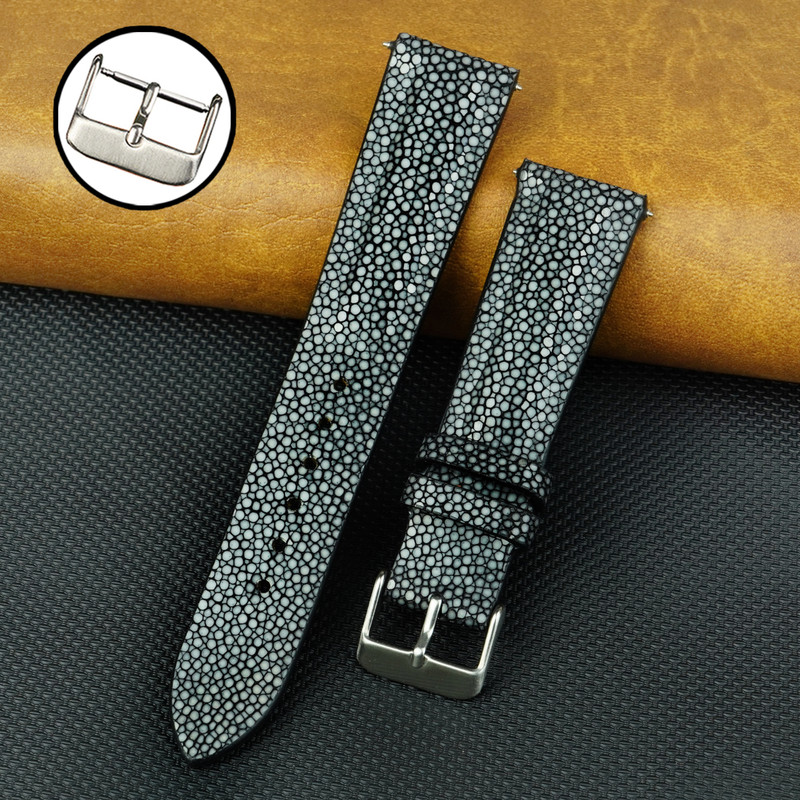 Luxury Stingray Watch Band Men Real Stingray Leather Skin Watch Strap Handmade