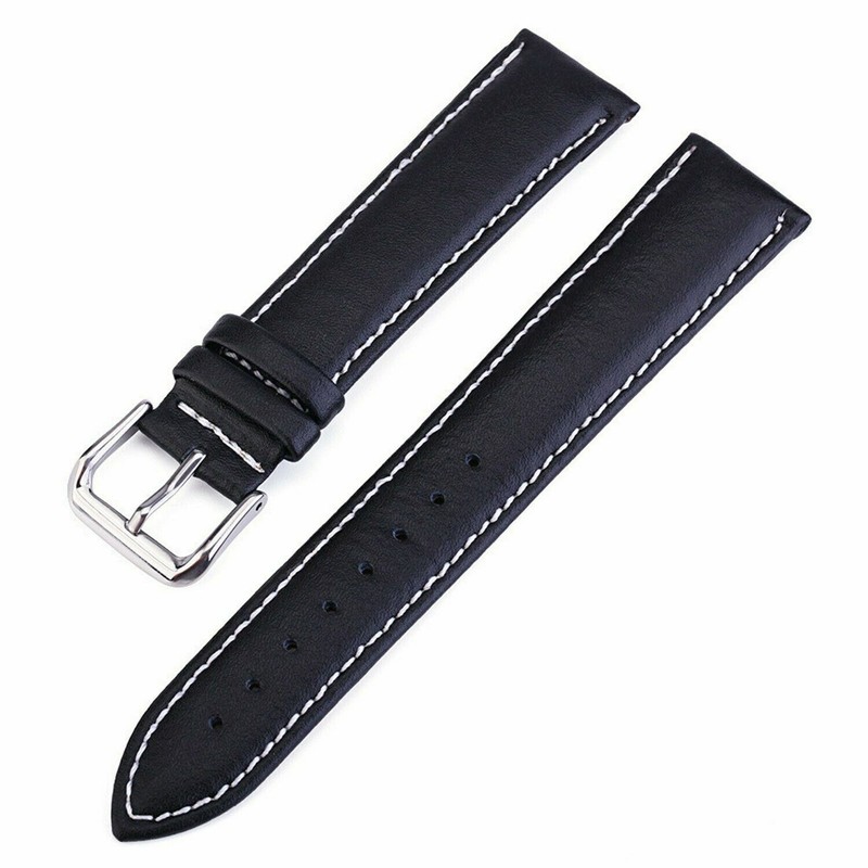 Stitching Cowhide Leather Band Watch Strap 22mm 10mm-24mmStainless Steel Buckle gallery