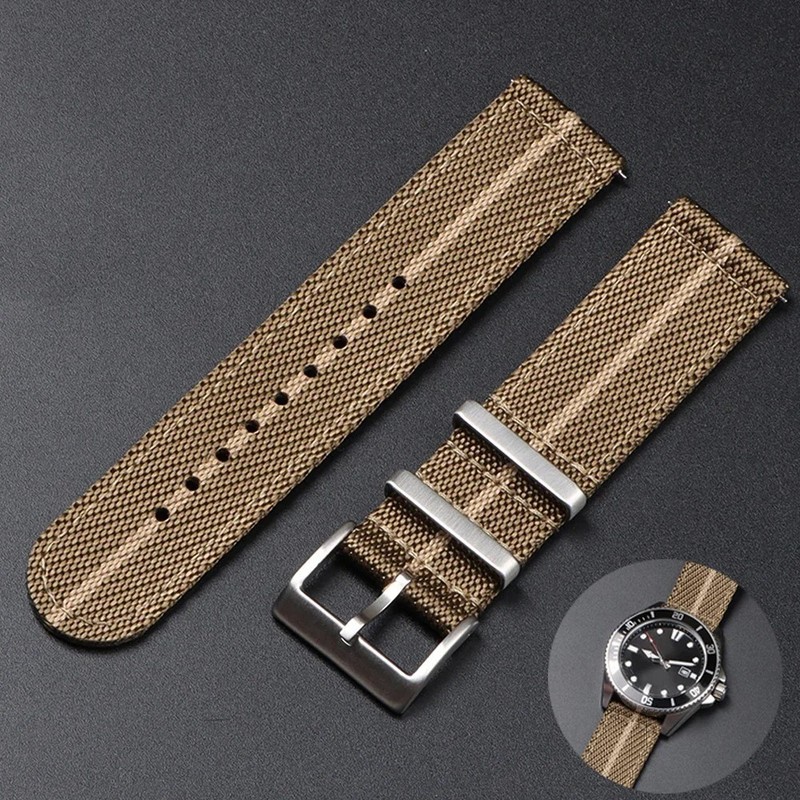 20 22mm Nylon Strap for Tudor Omega Seiko Watch Band Canvas Quick Release