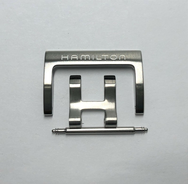 Original Hamilton 20mm H Stainless Steel Watch Clasp Buckle Model # FA0517 gallery