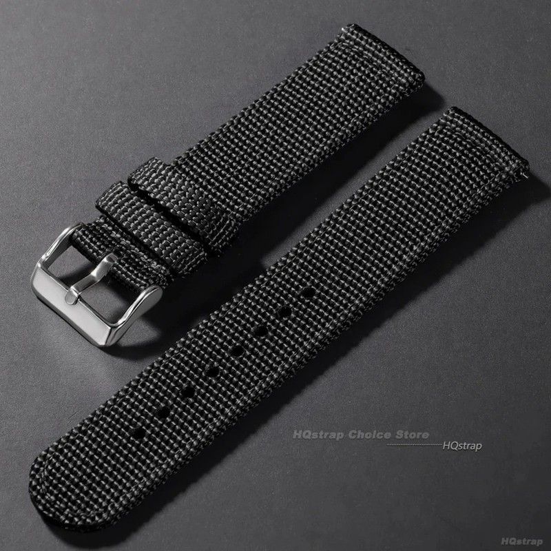 Canvas Quick Release Watch Strap 18,20,22,24mm Military Fabric Band Men Women