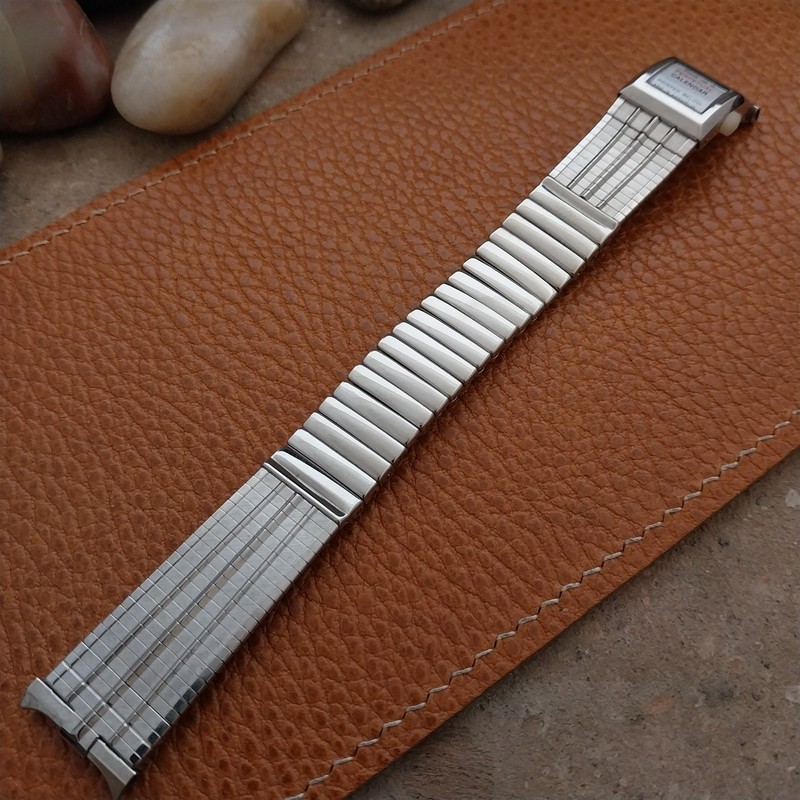 19mm 18mm 17mm Stainless JB Champion Perpetual Calendar 1960s Vintage Watch Band gallery