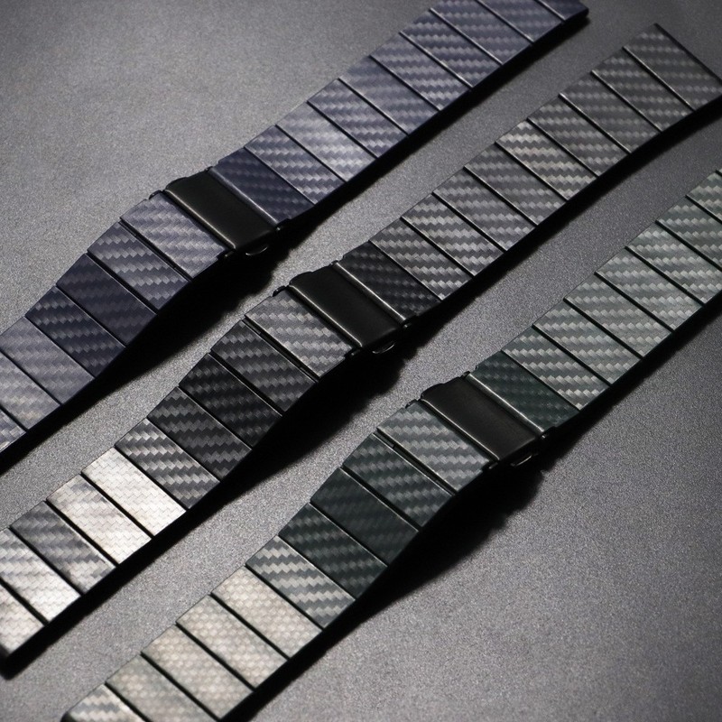 Quality Carbon Fibre Watch Straps Mens Waterproof Band 20mm 22mm Quick Release gallery