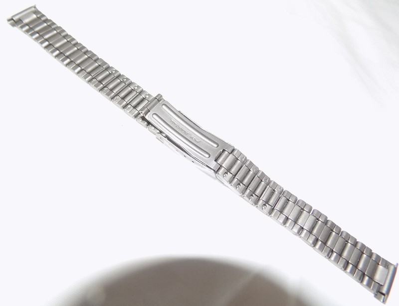 6 3/4" 172mm New Solid Titanium Womens Bracelet Trifold Clasp 14mm Watch Band gallery