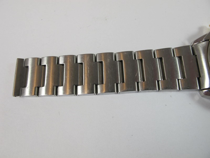 SEIKO MENS ALL STEEL 20MM CURVED END LINKS BAND WITH BEZEL END PIECES 48P4.Z.E gallery