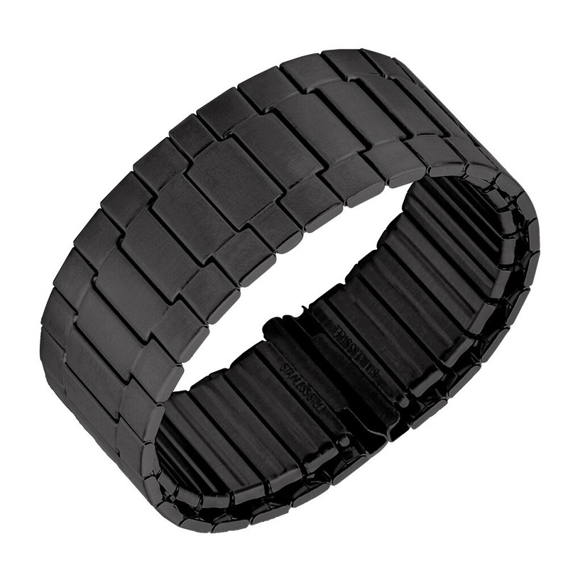 Premium Stainless Steel Elastic Watch Band Stretchable Metal Straps Mens 22mm gallery