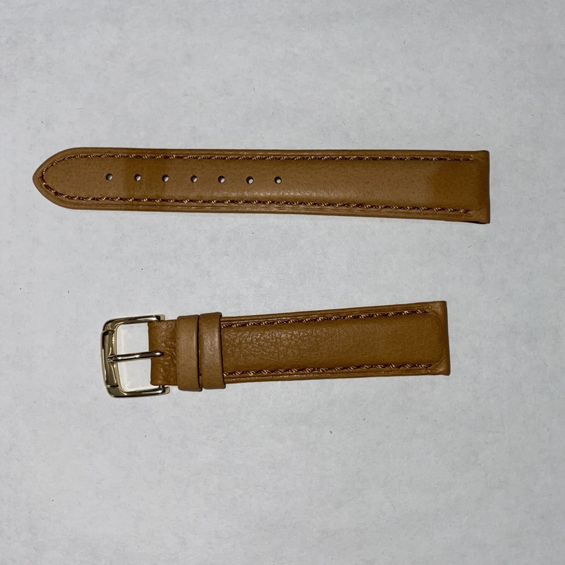 18mm speidel tan mens padded stiched soft touch watch band-free shipping gallery