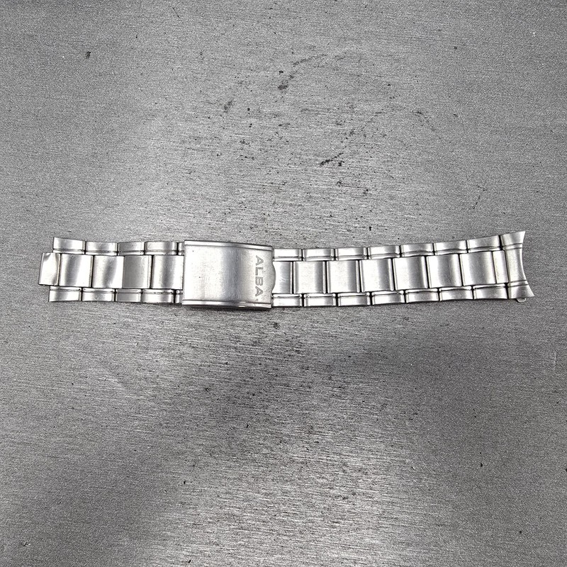 Seiko Alba Bracelet 20mm Stainless Steel Silver Tone F1G1JG-E VTG Japan