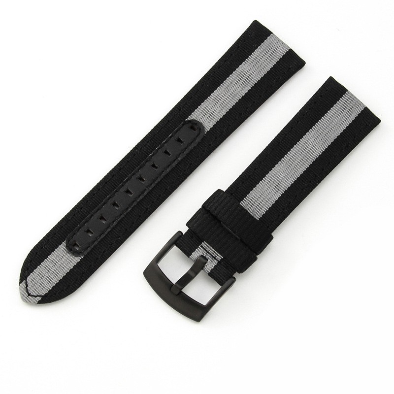 For Armani AR1948 1918 1968 1970 1979 Nylon Genuine Leather Watch Strap 22mm