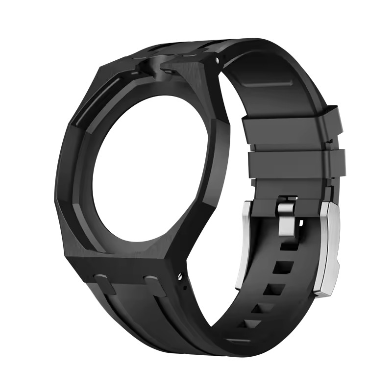 Silicone Band+Bioceramic Case With Back Cover For Swatch X AP Royal Pop Mod Kit