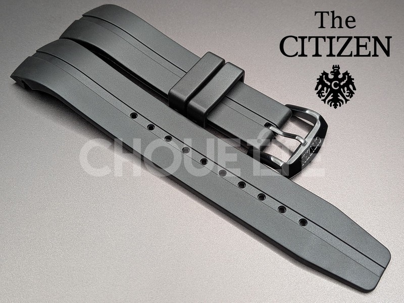 OEM Citizen Eco-Drive CA0595-11E, CA0595-11F, 4-S104670 Black Rubber Watch Band