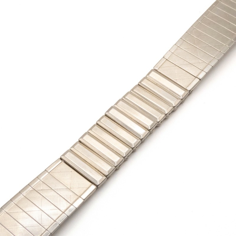 Vintage Scott 17.4 mm stainless steel wristwatch bracelet with center expansion
