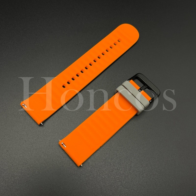20 MM GRAY ORANGE RUBBER WATCH STRAP FITS FOR SWATCH X OMEGA MISSION TO THE MOON gallery