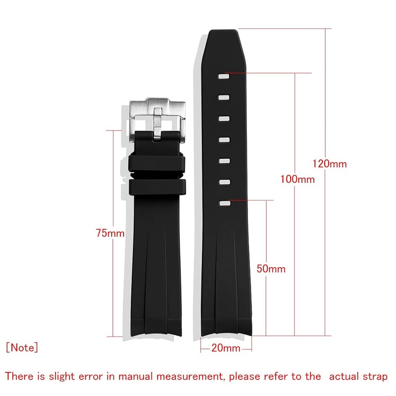 MoonSwatch Watch Band Curved End No Gap Silicone Rubber Strap Replacement 20mm gallery