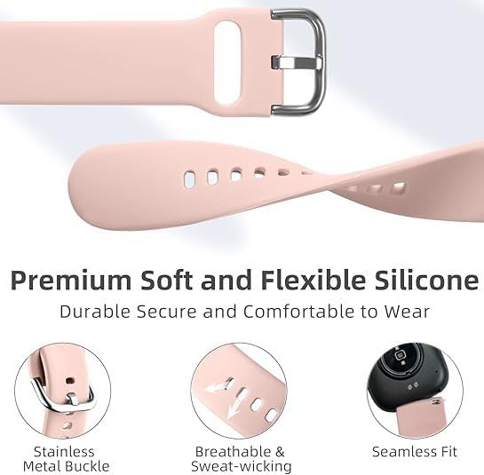 Xininyia AR-01 Smart Watch Bands, Soft Silicone Adjustable Medium, 5-Pack gallery