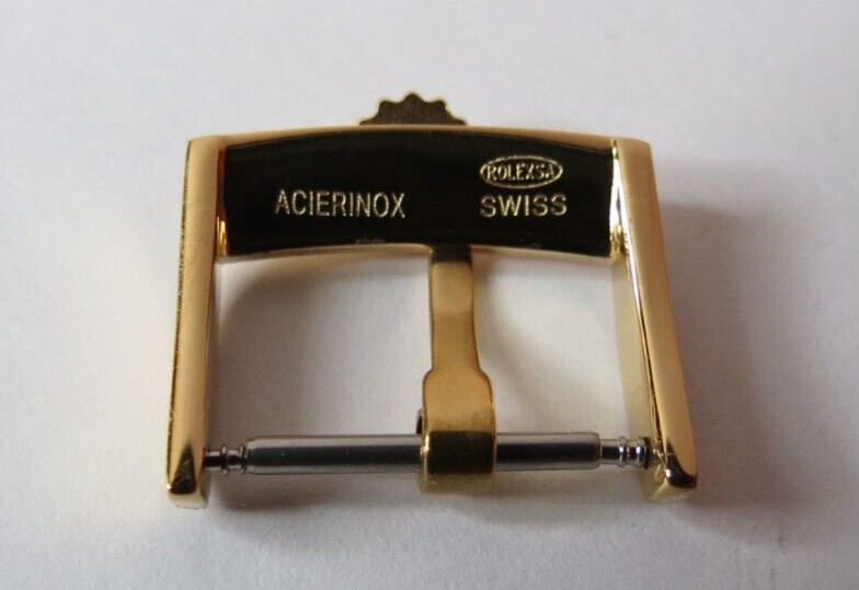 ONE- PIECES OF ROLEXXs SWISS MADE STRAP BUCKLE 16 mm GOLD TONE SS STEEL…. gallery