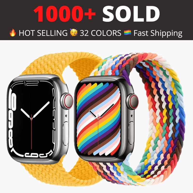 For Apple Iwatch Series 10 9 8 7 6 5 4 3 2 1 SE Nylon Braided Solo Loop Strap US gallery