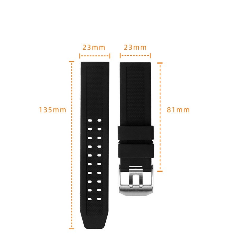 23mm Black Silicone Watch Strap Rubber Band Fits For CITIZEN NAVIHAWK ECO DRIVE gallery