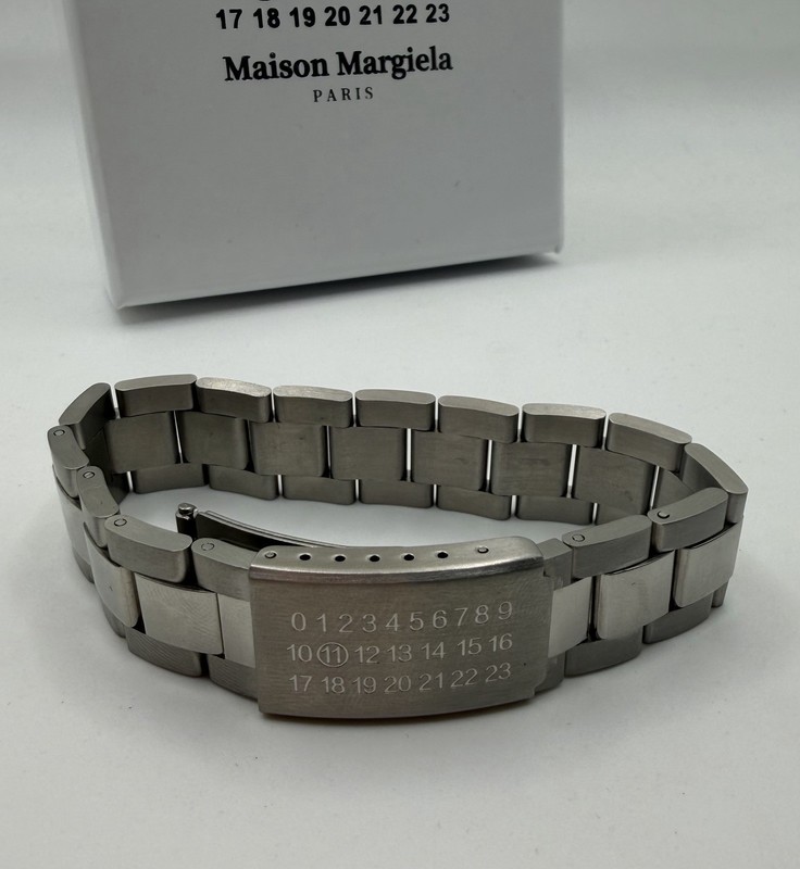 Maison Margiela Stainless Steel Wristwatch Band Bracelet Silver 20 cm