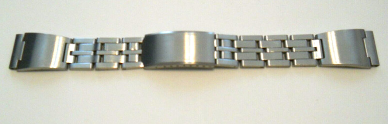 UNBRANDED 17MM MEN’S SS CLASP WATCH BAND 6 1/2 INCHES LONG