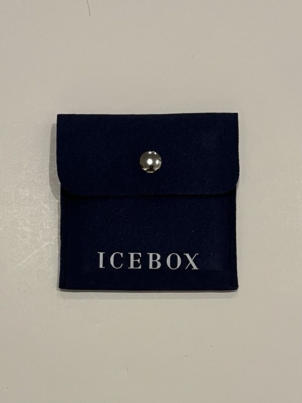 Icebox Diamonds And Watches Small Jewelry Travel Pouch With Snap Closure Blue