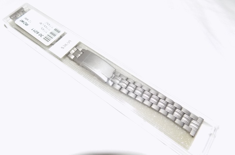 6 3/4″ 172mm New Solid Titanium Womens Bracelet Trifold Clasp 14mm Watch Band