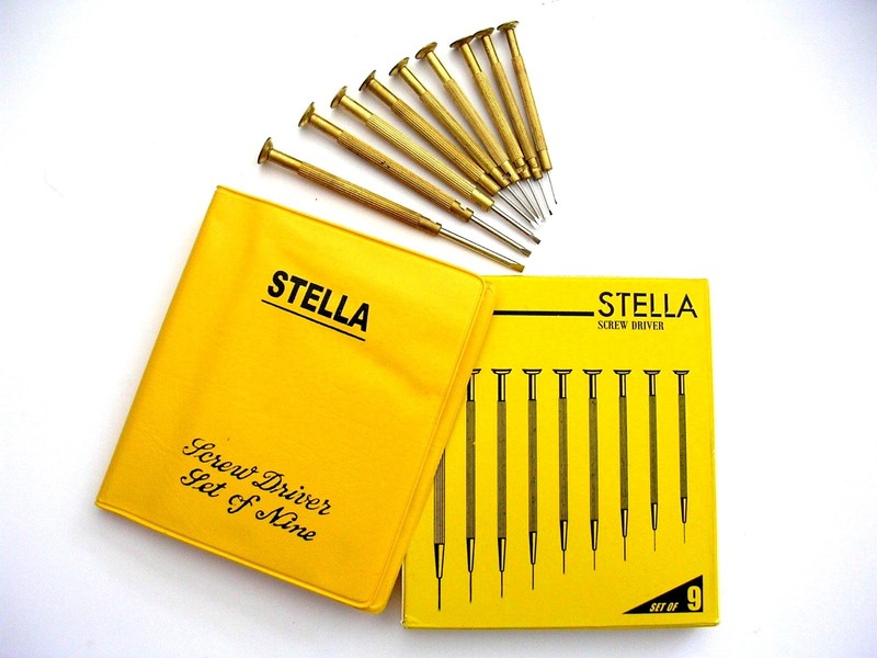 9pc Jewelers Screwdriver set Watch maker repairs Hardened Tips Brass handles USA