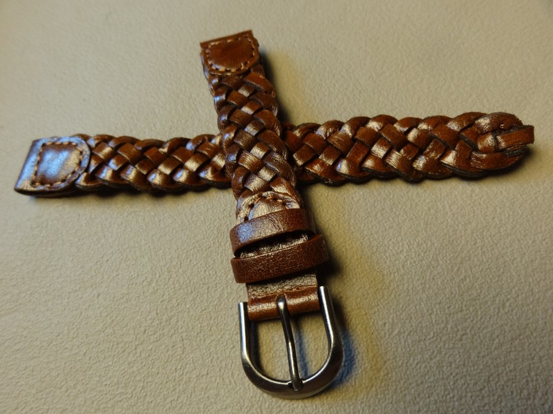 New Womens Brown Western Braided Woven 12mm Watch Band Gun Metal Tone Buckle