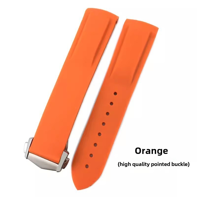 Butterfly Clasp Rubber Watch Band Strap 19 20 21mm Fits Omega New Seamaster 300 gallery