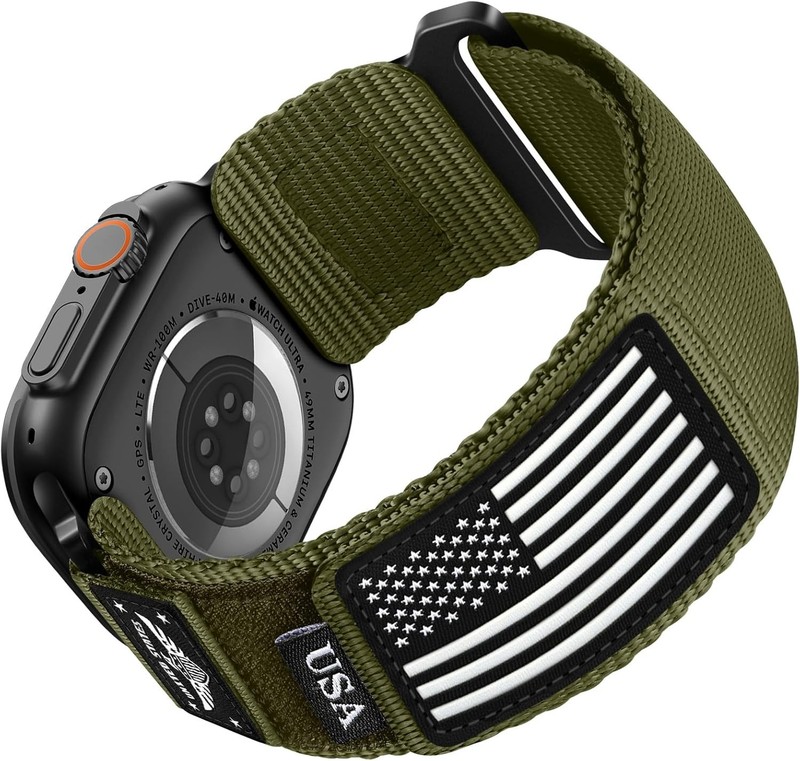 Rugged Nylon Sport Bands Compatible with Mens Apple Watch Band 49mm 46mm 45mm…