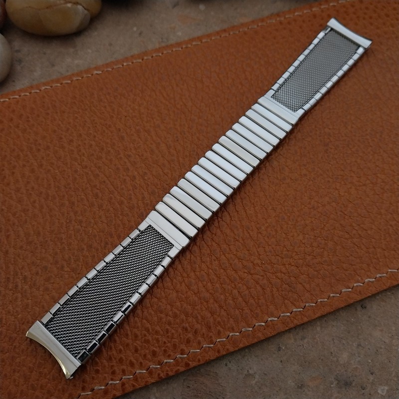 Vintage 17.2mm 1960s Stainless Steel Mesh Classic JB Champion Unused Watch Band gallery