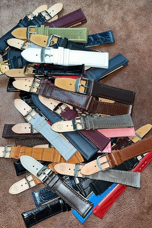 #i-20 18mm WHOLESALE 50pcs Mix Colour Leather Watch Strap Band