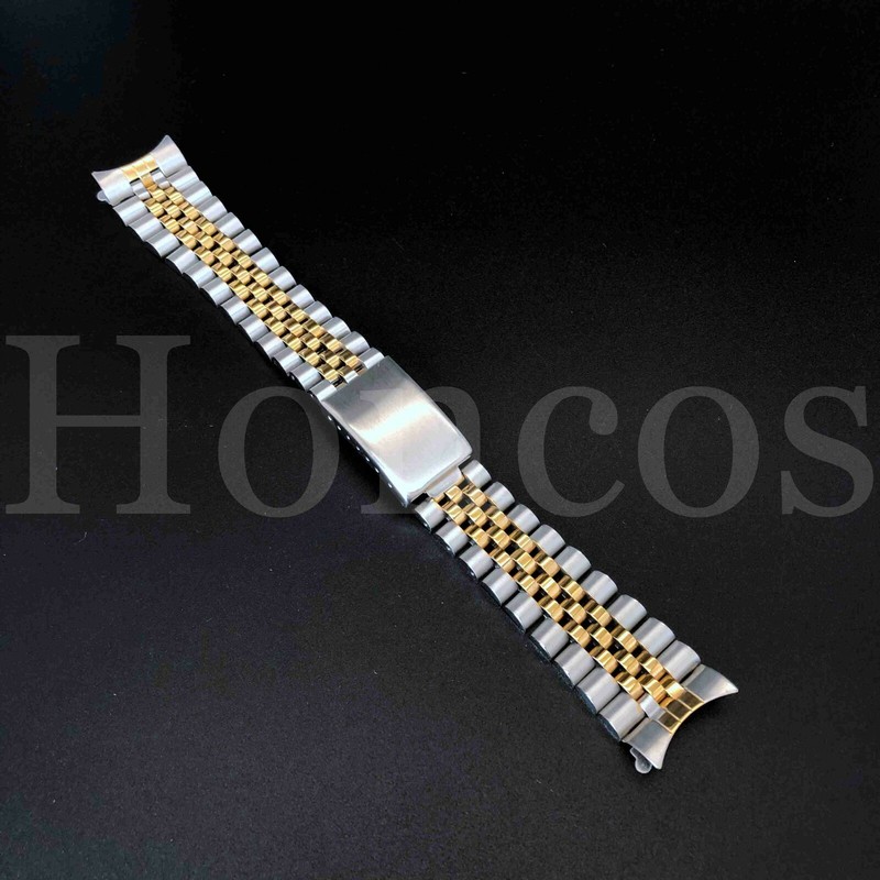 20MM President Jubilee Watch Band Bracelet Fits for Rolex Steel and Gold 2 Tones