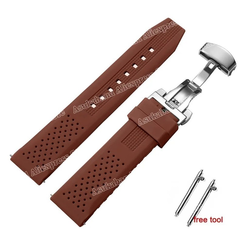 Silicone Straps 16mm 18mm 20mm 22mm 24mm for Seiko for Omega Rubber Watch