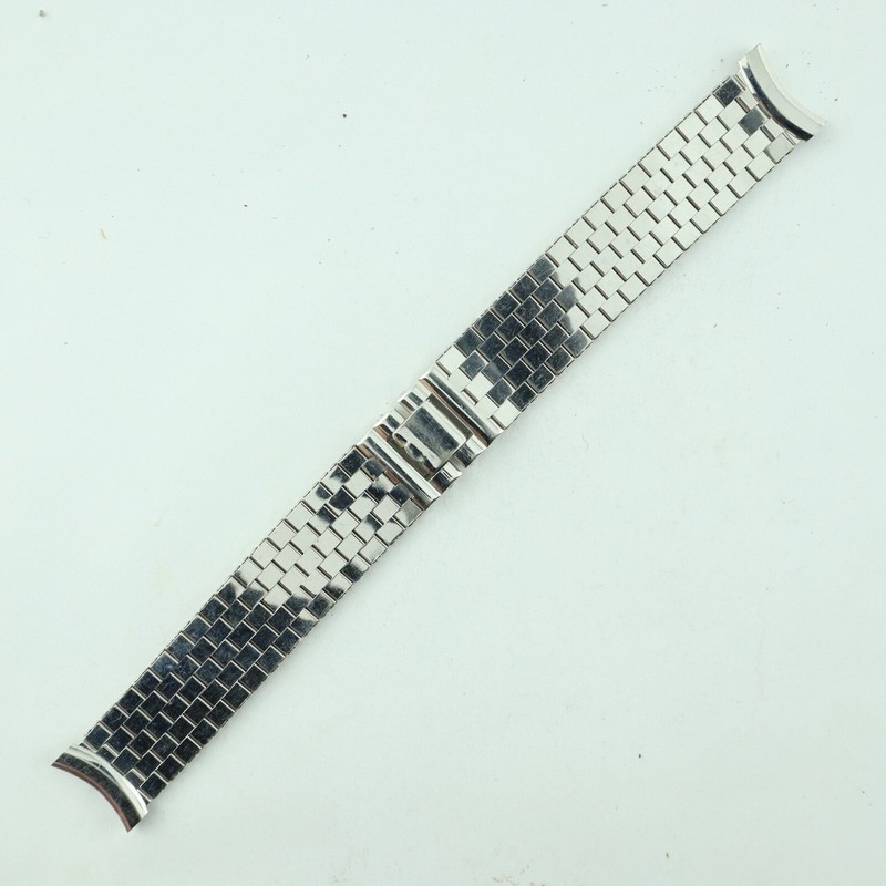 Vintage 18mm Kreisler Men’s Wristwatch Band 10k White GF Brick Hamilton Electric
