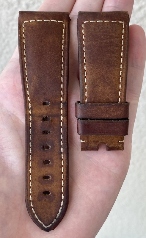 Authentic Officine Panerai 27mm x 22mm Assolutamente Brown Watch Strap Tang OEM gallery