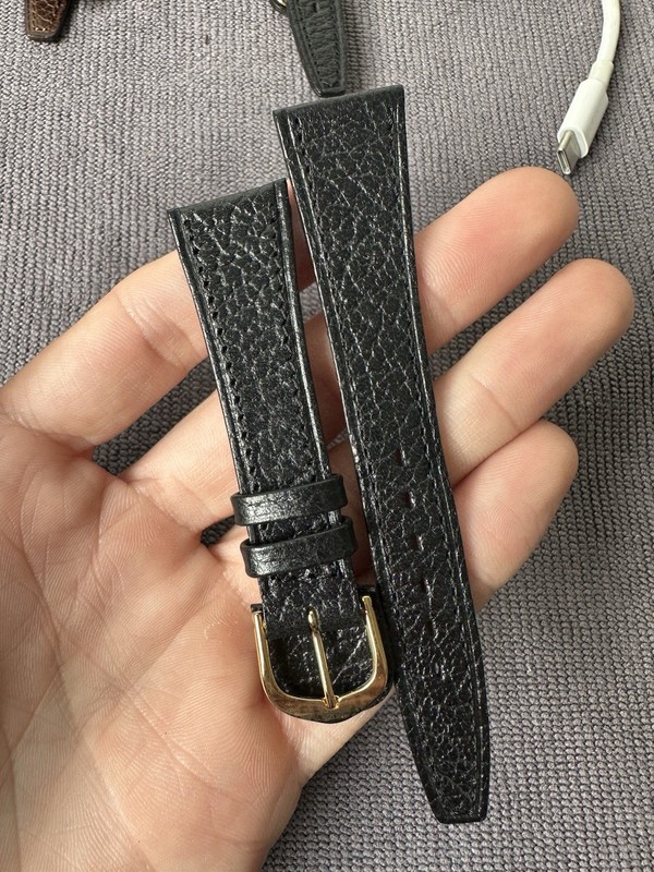 Vintage Watch Strap 20 mm Leather Nos top Quality made in spain V62