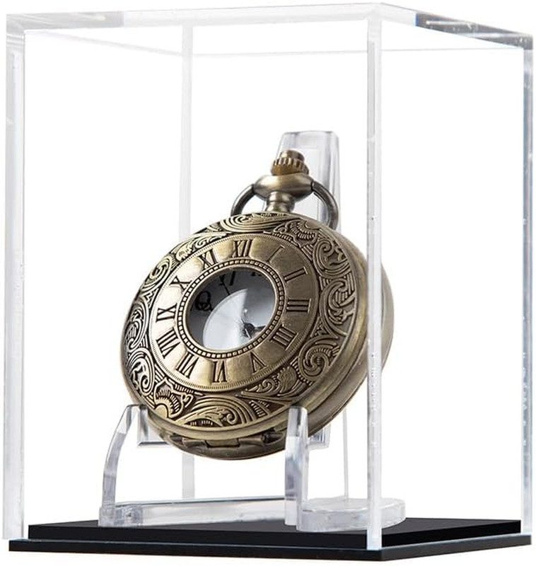 Pocket Watch Display Case Display Stand Cube Holder Clear Acrylic Box Protected gallery
