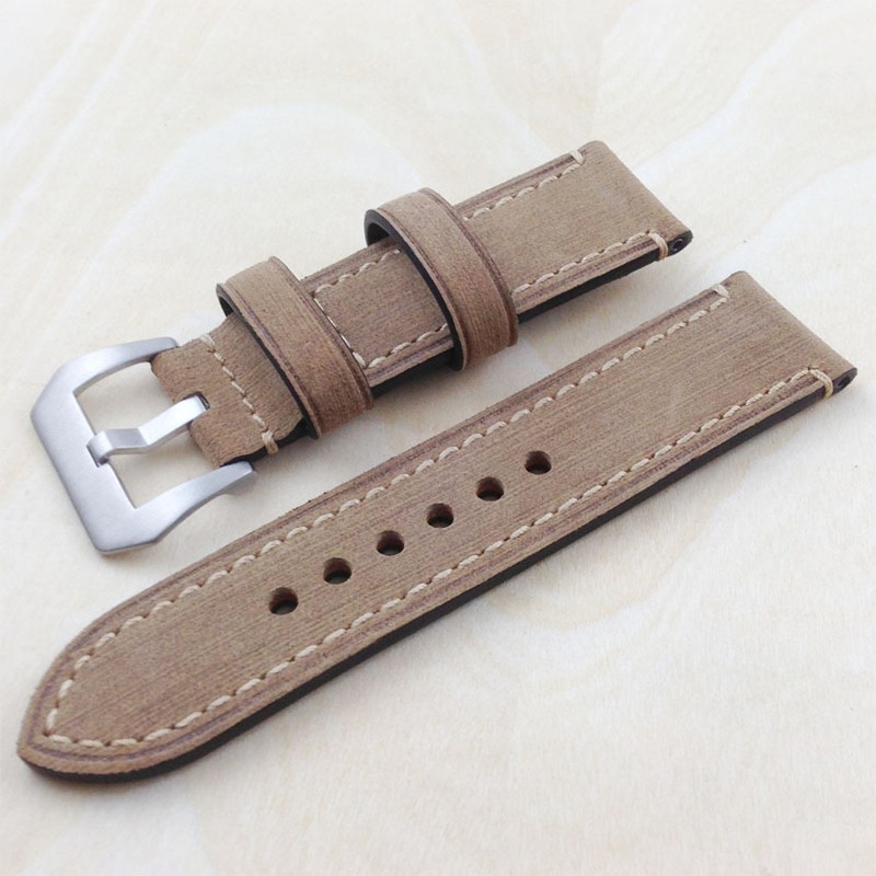 Watch Bands Top Layer Cowhide Genuine Leather Wristwatch Straps Parts 22mm Brown