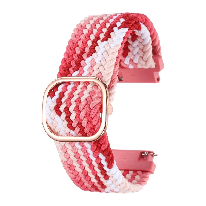 Nylon Watch Band 20mm Quick Release Watch Straps Adjust Buckle Gradient Red