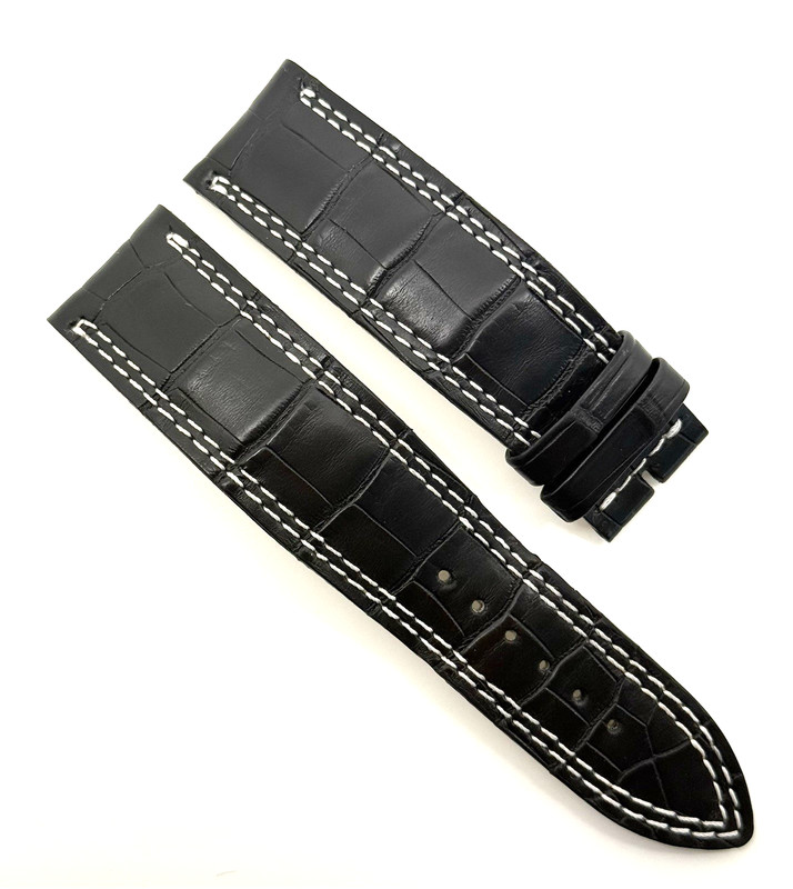 Jaeger LeCoultre 22mm x 20mm Black Alligator Watch Strap Band Authentic OEM