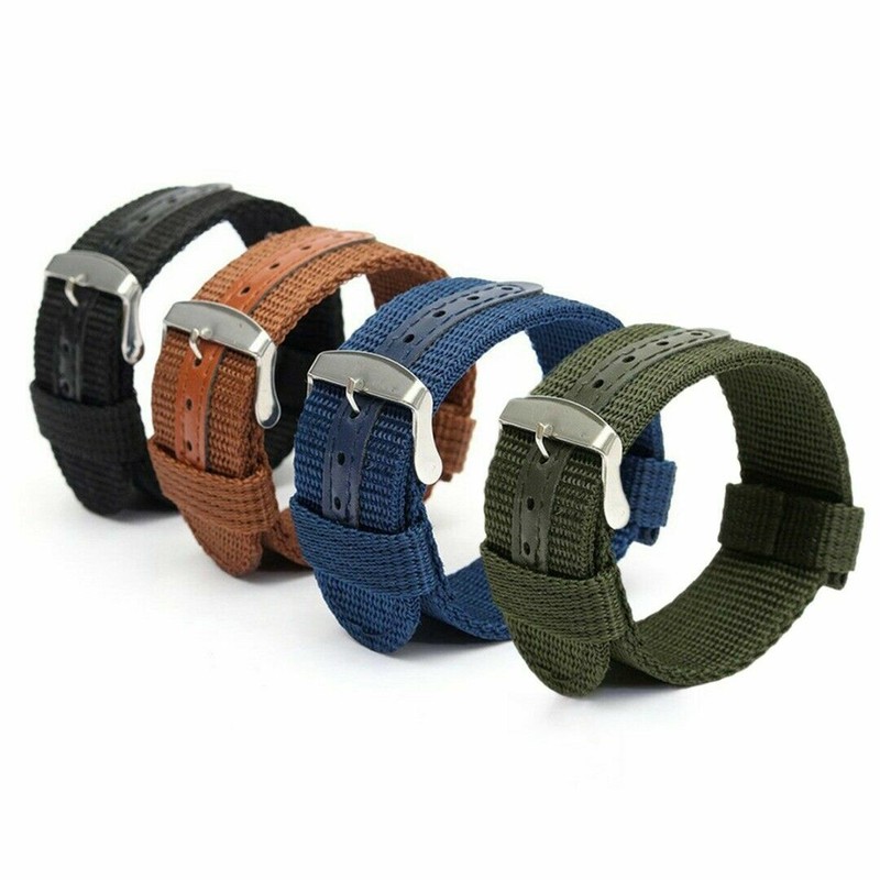 Samsung Galaxy Watch 6 5 4 40 44 45mm Classic 42 46mm Military Canvas Band Strap