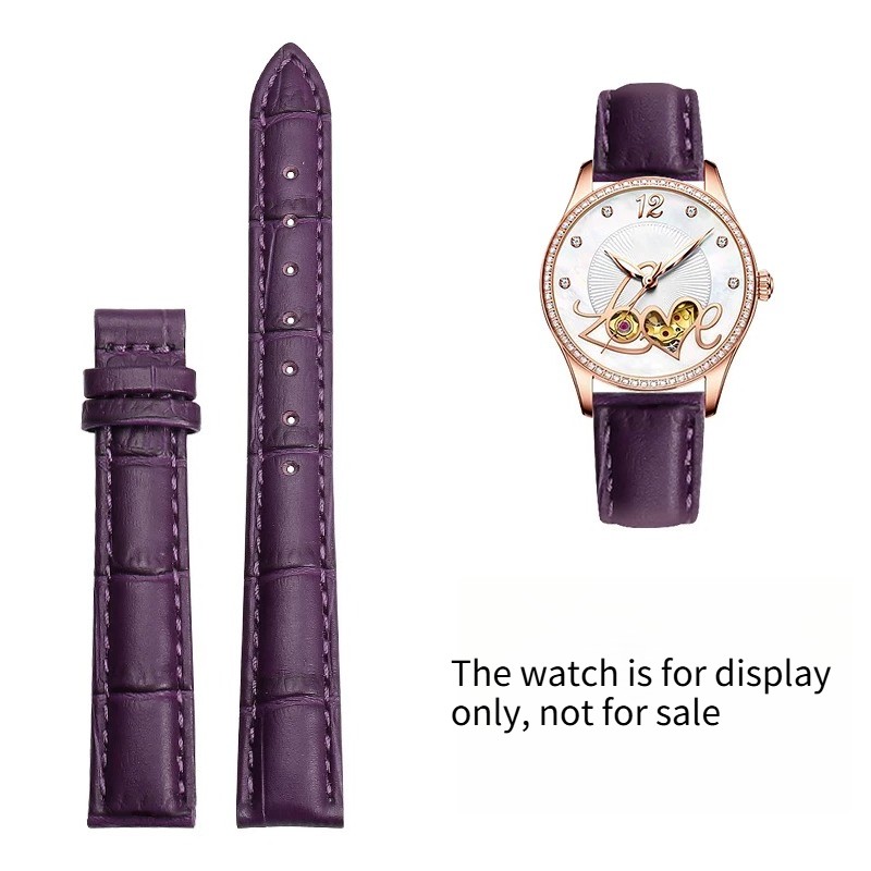 Purple watch with female crocodile pattern suitable for multi brand watches