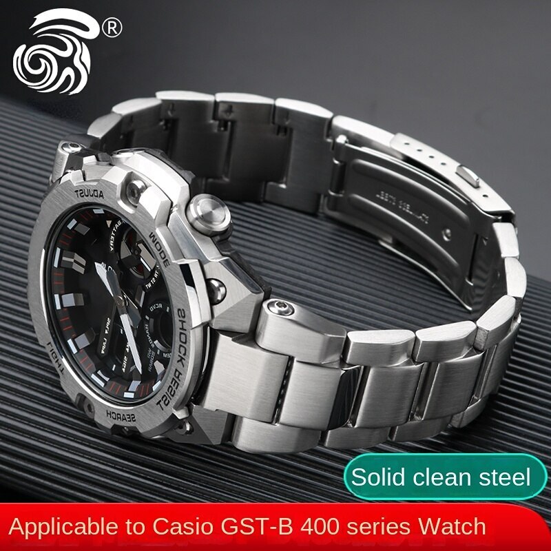 26mm Stainless Steel Watch Band Strap For Casio G-SHOCK GST-B400 Bracelet + Tool gallery