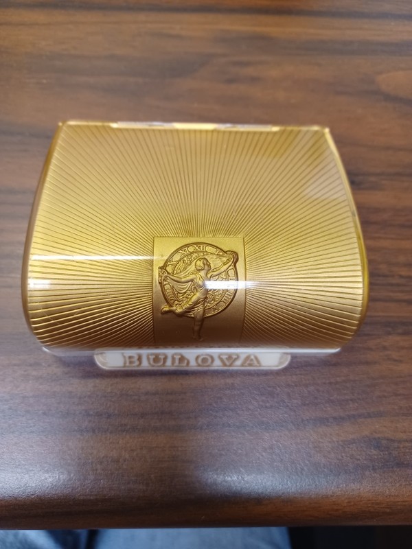 Vtg Bulova Fifth Avenue Women’s Watch w/Gold Art Deco Case Box gallery