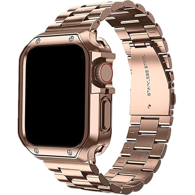 Case+ Stainless Steel Metal Strap for Apple Watch Series 9 8 7 6 SE 5 Ultra 2 49 gallery