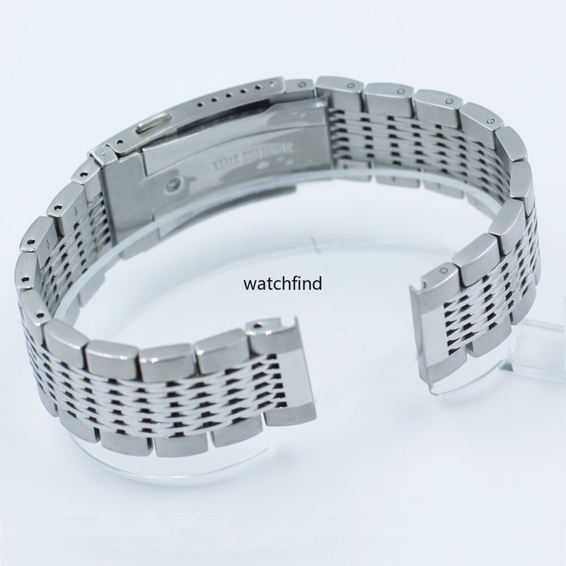 Solid Extend Locking Clasp Stainless Steel Mesh Watch Band Strap Bracelet 18-22 gallery